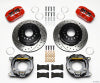 Wilwood Dynapro Low-Profile 11.00in P-Brake Kit Drill-Red 55-57 Chevy 2.34in Offset - Wilwood - part 140-11405-DR - TLNS Motorsports