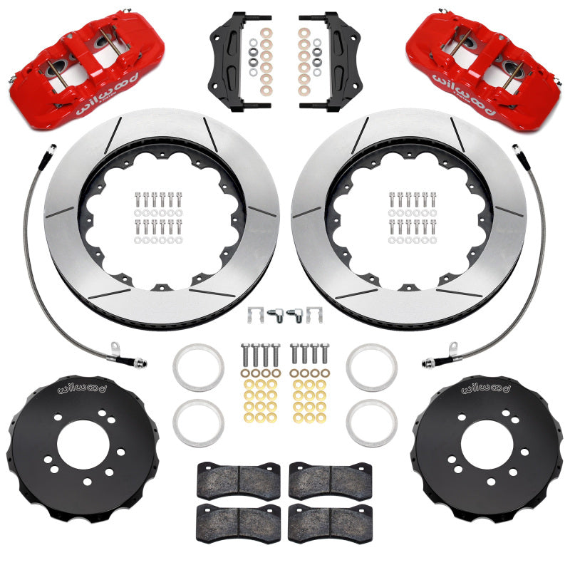 Wilwood 89-98 Nissan 240SX/89-94 Skyline/90-96 300ZX Aerolite 6R Front BBK w/ 14in SLT Rotors - Red - Wilwood - part 140-18251-R - TLNS Motorsports