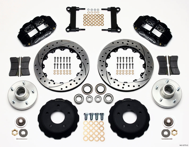 Wilwood Narrow Superlite 6R Front Hub Kit 13.06in Drilled Chevy C-10 60-87 CPP Drop Spindle - part 140-10775-D - TLNS Motorsports