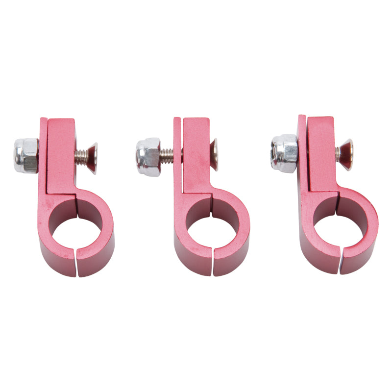 Russell Line Clamp For -6 Size Tubing Red Anodize (4 Pack) - Russell - part 654250 - TLNS Motorsports