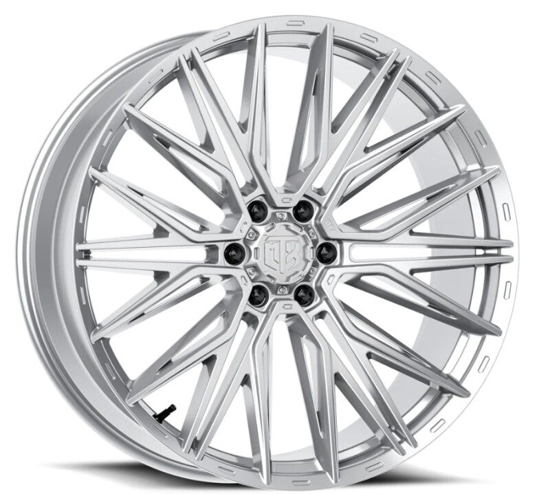 MTX Gangstar Silver Machined 22x9.5in / 6x135 BP / 20mm Offset / 87.1mm Bore - MTX Wheels - part X301SM-229565+20 - TLNS Motorsports