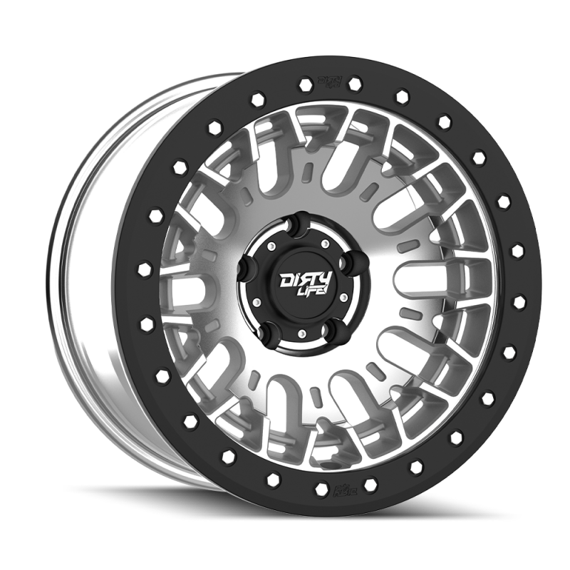 Dirty Life DT-3 17X9 5x127 -12 Offset - Machined Finish w/ Simulated Beadlock - Dirty Life - part 9317-7973M - TLNS Motorsports