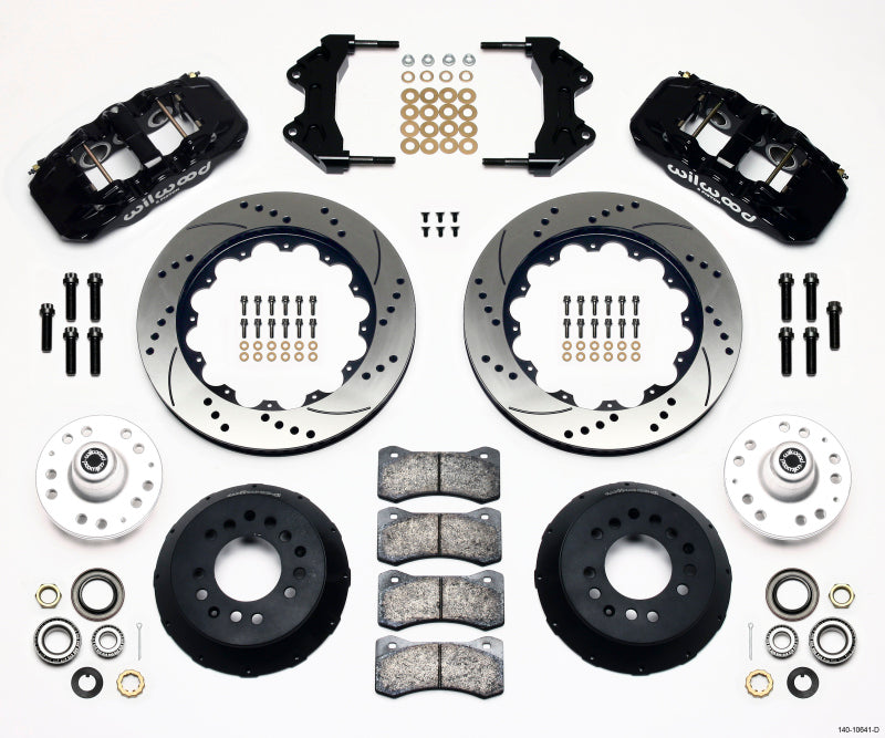Wilwood AERO6 Front Hub Kit 14.00 Drilled WWE ProSpindle - part 140-10641-D - TLNS Motorsports