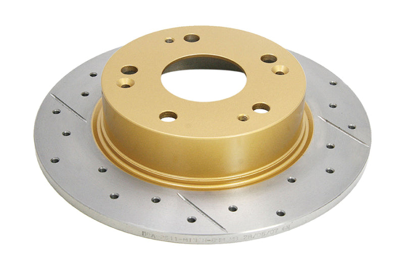 DBA 04-08 Acura TSX Rear Street Series Drilled & Slotted Rotor w/Gold Hat - DBA - part DBA2511X - TLNS Motorsports