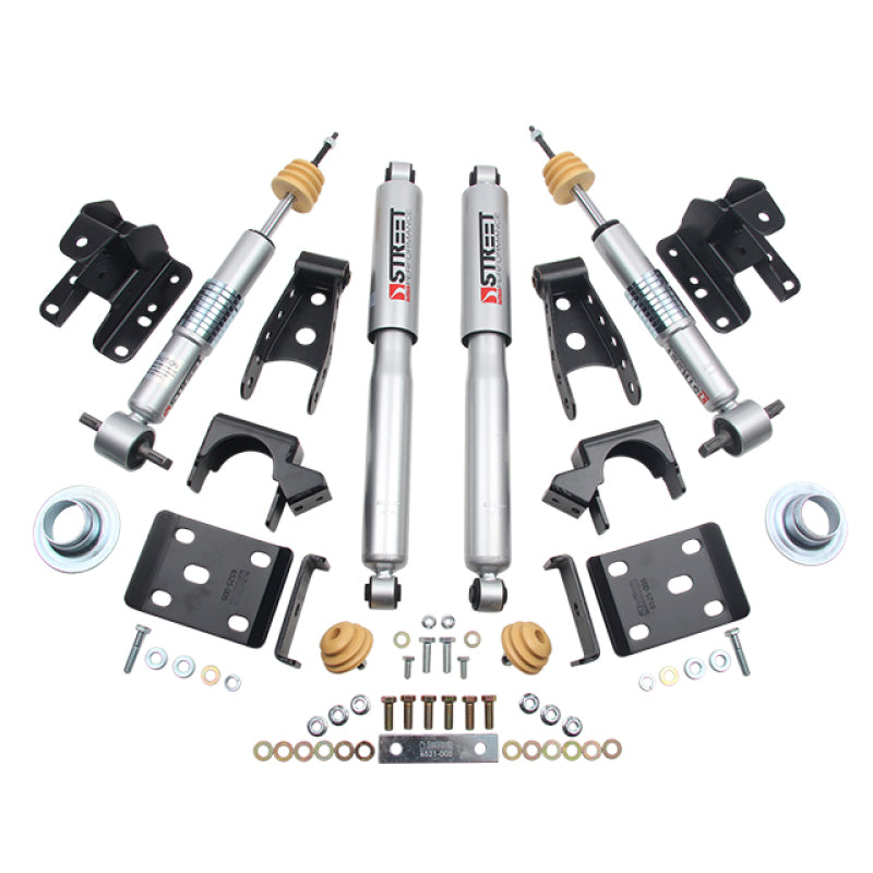 Belltech LOWERING KIT 14-17 Chevy Silverado/Sierra 1in to -2in Front/4in Rear w/ Street Perf Shocks - part 991SP - TLNS Motorsports