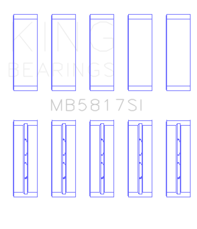 King Engine Bearings 04-12 Mitsubishi Colt Replacement Main Bearing Set - King Engine Bearings - part MB5817SI - TLNS Motorsports