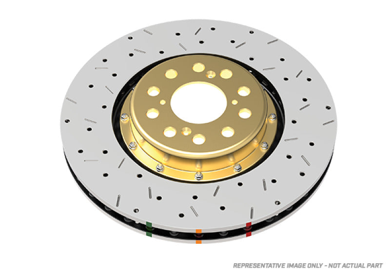 DBA 05-10 Mustang GT V8 Shebly Edition Front Drilled & Slotted 5000 Series 2 Piece Rotor Assembled w - DBA - part DBA52124BLKXS - TLNS Motorsports