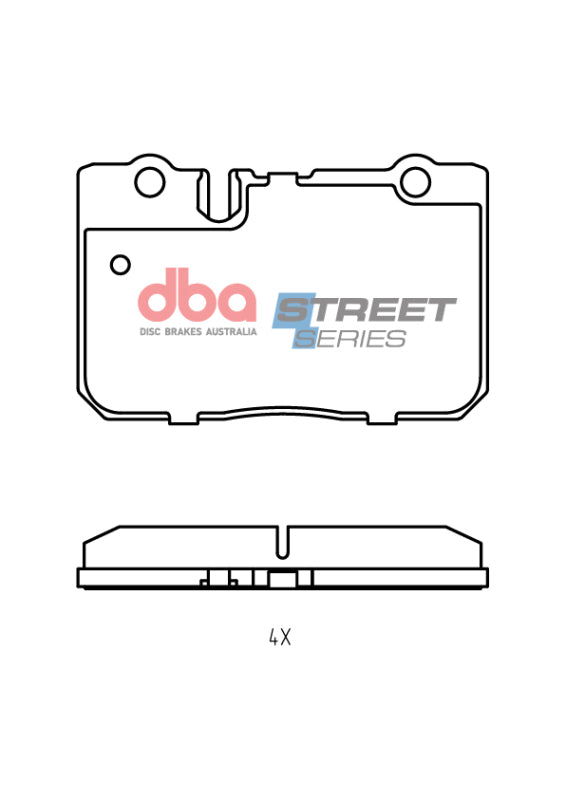 DBA 97-00 Ford F-250 HD (4 Whl ABS) 4WD Front Street Series Brake Pads - DBA - part DB1421SS - TLNS Motorsports