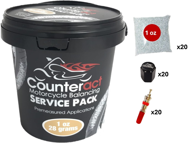 Counteract Motorcycle Balance Beads Shop Service Bucket: 20 packs - 1oz bags - part MKSP1 - TLNS Motorsports