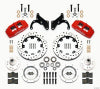 Wilwood Dynapro 6 Front Hub Kit 12.19in Drilled Red 69-70 Impala Drum/Disc 69-82 Vette - Wilwood - part 140-12946-DR - TLNS Motorsports