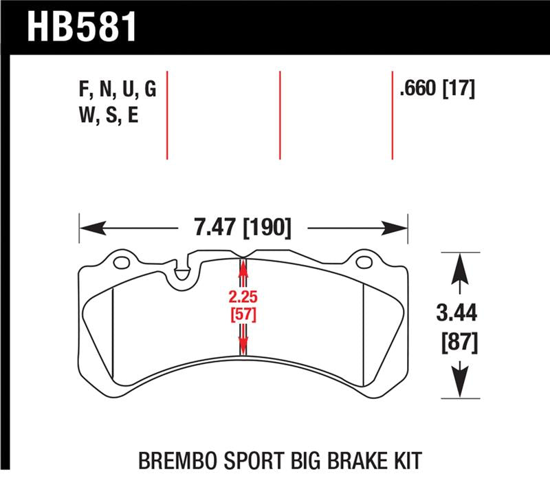 Hawk 09 Nissan GT-R R35 Brembo Blue 9012 Race Front Brake Pads - part HB581E.660 - TLNS Motorsports