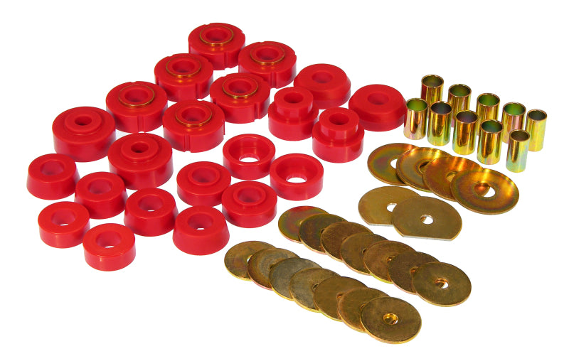 Prothane 65-70 GM Various 2dr Hardtop Body Mount - Red - part 7-134 - TLNS Motorsports