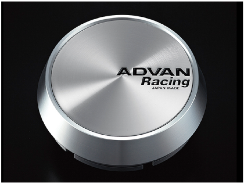 Advan Racing Center Cap 73mm Full Flat - Platinum Silver w/ Black Letter - Advan - part YV5964 - TLNS Motorsports