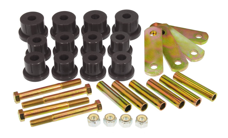 Prothane 67-69 Chevy Camaro HD Spring & Shackles Bushings - Black - Prothane
