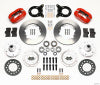 Wilwood Forged Dynalite Front Kit 11.00in Red 1965-1969 Mustang Disc & Drum Spindle - Wilwood - part 140-11071-R - TLNS Motorsports