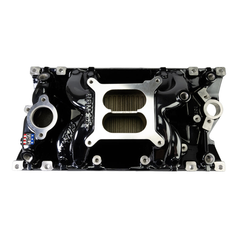 Edelbrock RPM Air-Gap Manifold for Small-Block Chevy Vortec - Black Plasma Finish - Edelbrock - part 7516-BP - TLNS Motorsports