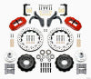 Wilwood Narrow Superlite 6R Front Hub Kit 12.88in Drill Red 59-64 Chevy Impala / 63-64 Corvette - Wilwood - part 140-12460-DR - TLNS Motorsports