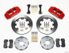 Wilwood Dynapro 6 Front Hat Kit 12.19in Red 90-99 Civic w/240 mm Disc - Wilwood - part 140-10736-R - TLNS Motorsports
