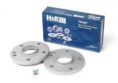 H&R Trak+ 12mm DR Spacer Bolt Pattern 5/112 CB 66.5mm Bolt Thread 14x1.25 - Black - part 2455664SW - TLNS Motorsports